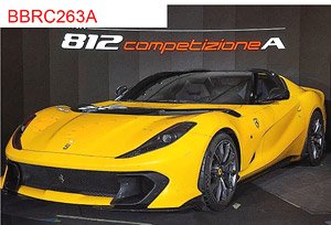 Ferrari 812 Competizione A Yellow Three Alloy Gloss Blue Brakes/Diamont MattGrey Corsa Wheels (ミニカー)