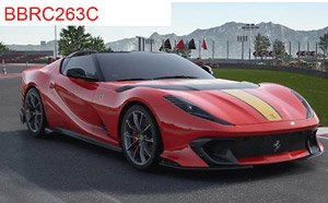 Ferrari 812 Competizione A Red Corsa 322 Red Brakes / Diamont Matt Grey Corsa Wheels (ミニカー)