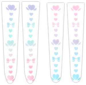 PNS Print Knee High Socks Set - Angel Heart - (Yumekawa) (Fashion Doll)
