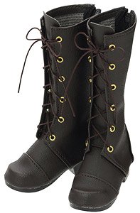45 Lace-up Boots (Black) (Fashion Doll)