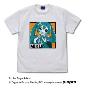 Hatsune Miku T-Shirt Suger Monaka Ver. White M (Anime Toy)