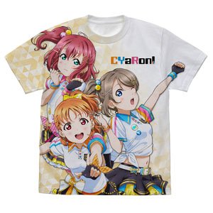 ラブライブ！サンシャイン!! CYaRon! フルグラフィックTシャツ WHITE S (キャラクターグッズ)