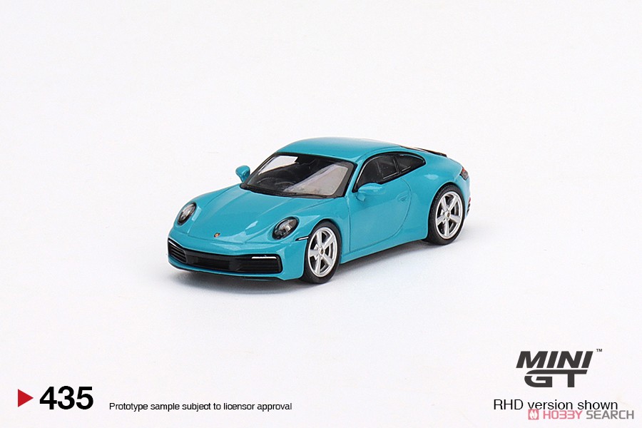 Porsche 911(992) Carrera S Miami Blue (RHD) (Diecast Car) Item picture1