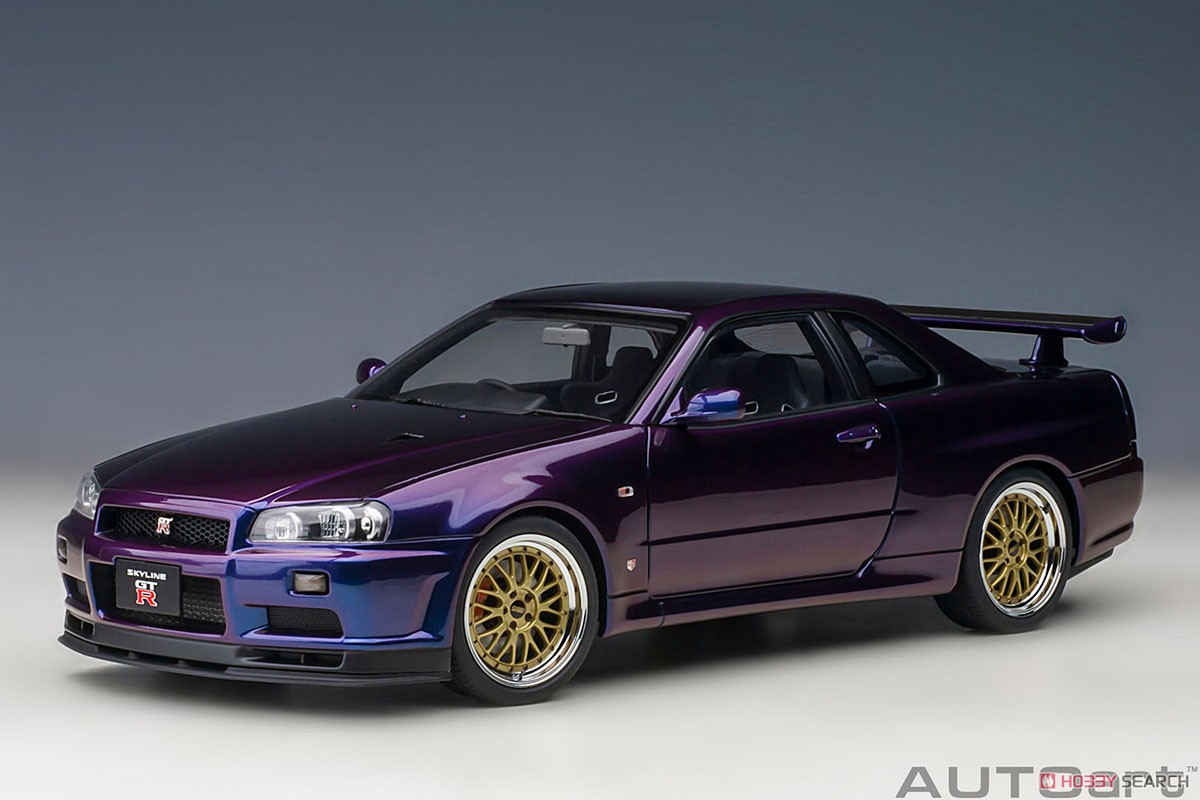 Nissan Skyline GT-R (R34) V-Spec II `BBS LM Wheel Version` (Midnight Purple III) (Diecast Car) Item picture1