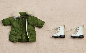 Nendoroid Doll Warm Clothing Set: Boots & Mod Coat (Khaki Green) (PVC Figure)