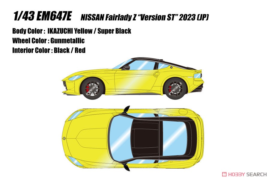 Nissan Fairlady Z `Version ST` 2023 (JP) イカヅチイエロー / スーパーブラック (ミニカー) その他の画像1