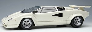 Lamborghini Countach LP5000S 1982 with Rear Wing ホワイト (ブラックインテリア) (ミニカー)