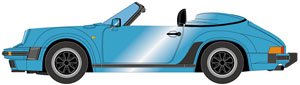 Porsche 911 Carrera 3.2 Speedster Turbolook 1989 メタリックライトブルー (ミニカー)