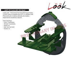F4F-3 「ルック」 初期型計器板 (エデュアルド用) (プラモデル)