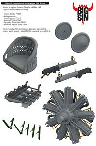 Sopwith Camel Bentley Engine Big Sin Parts Set (for Eduard) (Plastic model)