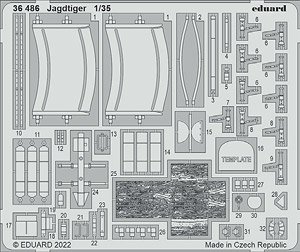 Photo-Etched Parts for Jagdtiger (for Border Model) (Plastic model)