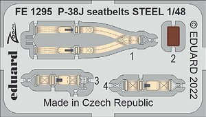 P-38J シートベルト (ステンレス製) (タミヤ用) (プラモデル)
