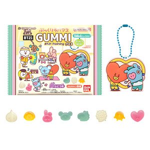 BT21 Pukkuri Rubber Mascot Gummy 3 (Set of 12) (Shokugan)