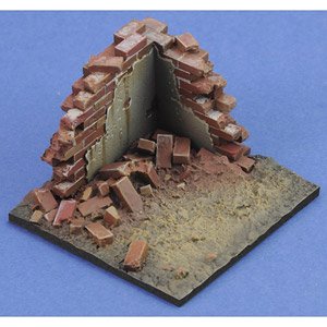 ジオラマアクセサリー ビネットベース40mm×40mm No.10 崩れた壁と床(1/35～32用) (プラモデル)