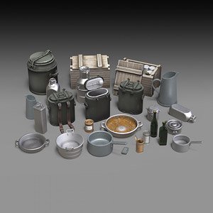 German Field Kitchen Accessories (Plastic model)