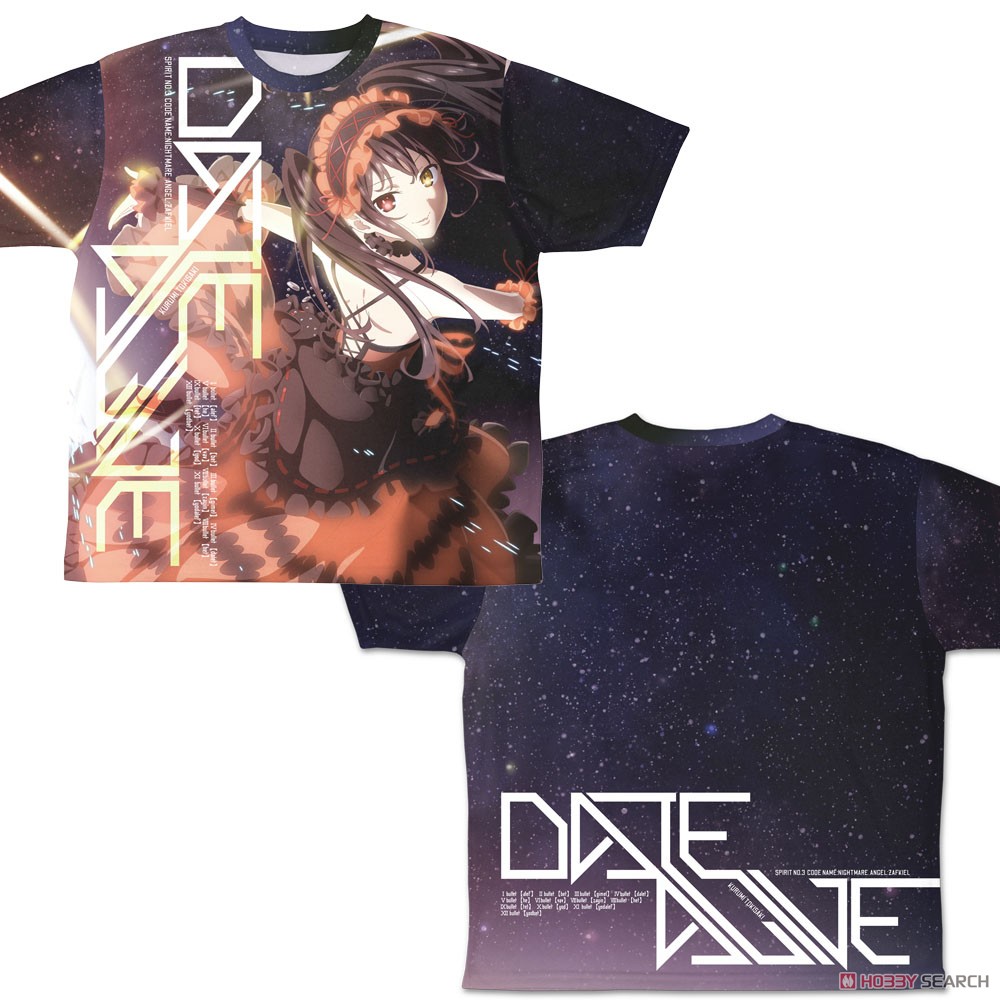 Date A Live IV Kurumi Tokisaki Double Sided Full Graphic T-Shirt S (Anime Toy) 商品画像1