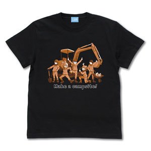 [Laid-Back Camp] Make a Campsite! T-Shirt Black XL (Anime Toy)