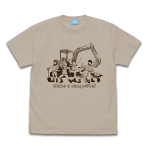 [Laid-Back Camp] Make a Campsite! T-Shirt Light Beige L (Anime Toy)