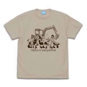 [Laid-Back Camp] Make a Campsite! T-Shirt Light Beige XL (Anime Toy)