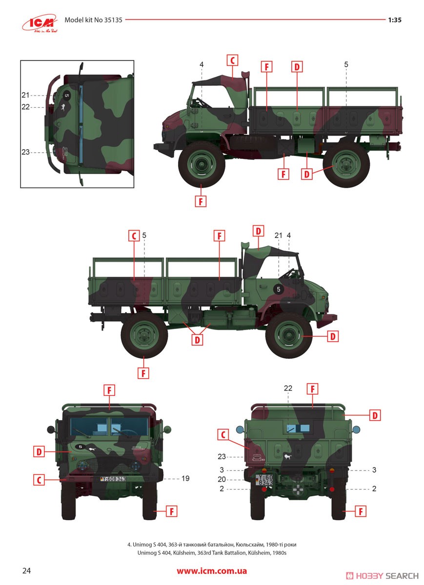 Unimog S404 German Military Truck (Plastic model) 塗装4 Modal