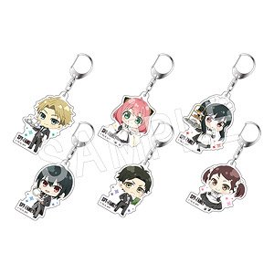 Spy x Family Trading Acrylic Key Ring Mini Chara Ver. (Cafe) (Set of 6) (Anime Toy)
