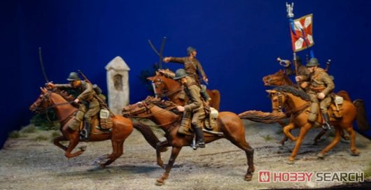 突撃中のポーランド軍騎兵 1939年9月 5体セット (プラモデル) その他の画像1
