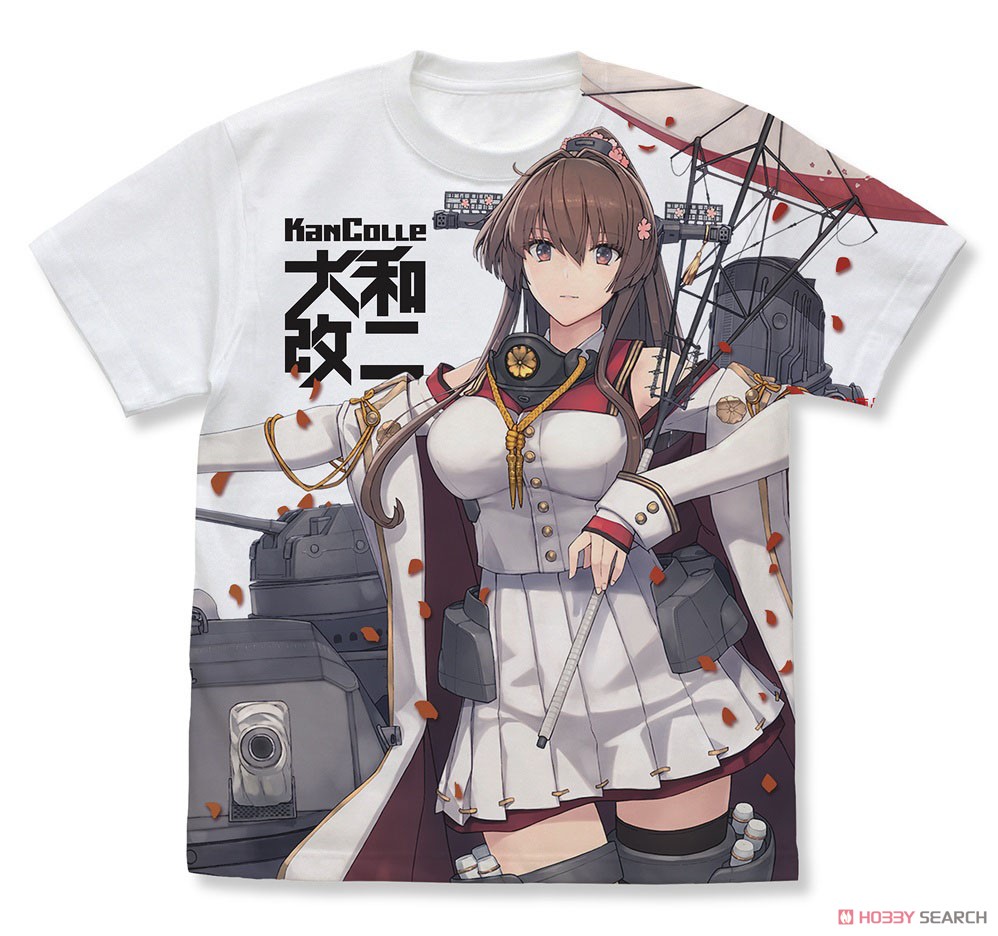 Kantai Collection Yamato Kai Ni Full Graphic T-Shirt White S (Anime Toy) Item picture1