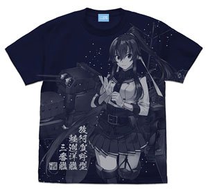 艦隊これくしょん -艦これ- 矢矧改ニ オールプリントTシャツ NAVY XL (キャラクターグッズ)