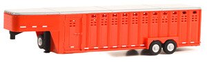 Hitch & Tow Trailers - 26-Foot Vertical Three Hole Gooseneck Livestock Trailer - Red (ミニカー)