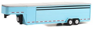 Hitch & Tow Trailers - 26-Foot Continuous Gooseneck Livestock Trailer - Light Blue (ミニカー)