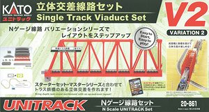 Unitrack [V2] Single Track Viaduct Set (Variation 2) (Model Train)