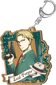 Spy x Family Vintage Series Wood Plate Key Ring Loid Forger (Anime Toy)