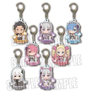 Trading Acrylic Key Ring Re:Zero -Starting Life in Another World- Maneki-neko (Set of 7) (Anime Toy)