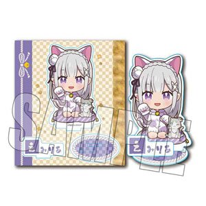 Maneki-neko Acrylic Stand Re:Zero -Starting Life in Another World- Emilia (Kigurumi) (Anime Toy)