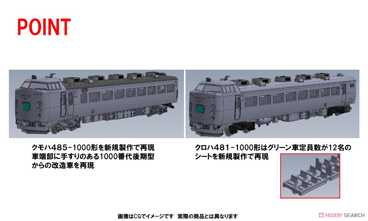 J.R. Limited Express Series 485-1000 `Kamosika` Set (3-Car Set) (Model Train) Other picture2