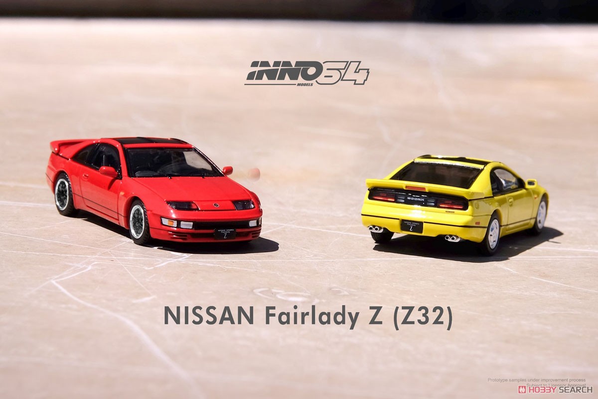 Nissan フェアレディ Z (Z32) イエローパール 交換用ホイールセット付 (ミニカー) その他の画像3