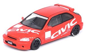 Honda シビック Type-R (EK9) `CIVIC` レッド (ミニカー)