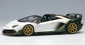 Lamborghini Aventador SVJ Roadster 2020 Ad Personam 2 tone paint ビアンコエーテル / ヴェルデハイドラ (ミニカー)