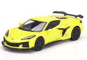 シボレー コルベット Z06 2023 アクセレレートイエロー (左ハンドル) (ミニカー)