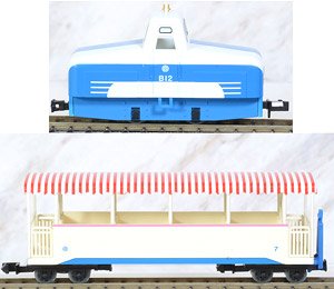 The Railway Collection Narrow Gauge 80 Seibu Yamaguchi Line B12 + Open Deck Coach Style Two Car Set (2-Car Set) (Model Train)
