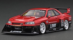 LB-ER34 Super Silhouette Skyline Red / Black #9 (Diecast Car)