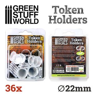 Token Holders 22mm (36 pieces) (Hobby Tool)