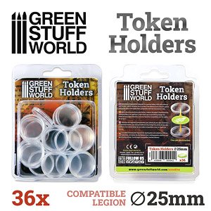 Token Holders 25mm (36 pieces) (Hobby Tool)