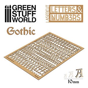 Letters and Numbers 10 mm Gothic (Hobby Tool)