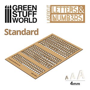 Letters and Numbers 4 mm Standard (Hobby Tool)