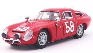 アルファロメオ TZ1 タルガフローリオ 1964 3位入賞車 #58 Bussinello / Todaro (ミニカー)