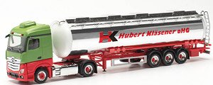 (HO) メルセデスベンツ アクトロス クローム タンクセミトレーラー `Hubert Klasener` (鉄道模型)