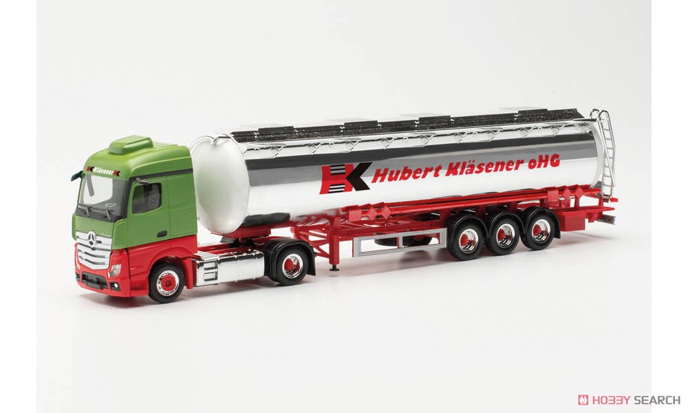 (HO) メルセデスベンツ アクトロス クローム タンクセミトレーラー `Hubert Klasener` (鉄道模型) 商品画像1