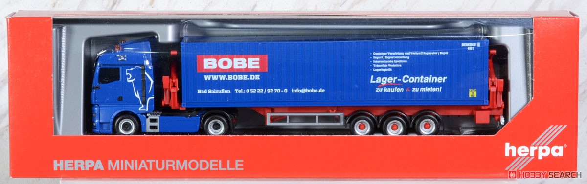 (HO) MAN TGX GM Hammar コンテナトレーラー `Bobe Spedition` (MAN TGX GM) (鉄道模型) パッケージ1