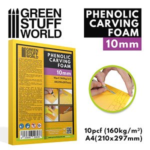 Phenolic Carving Foam 10mm - A4 size (Plastic model)